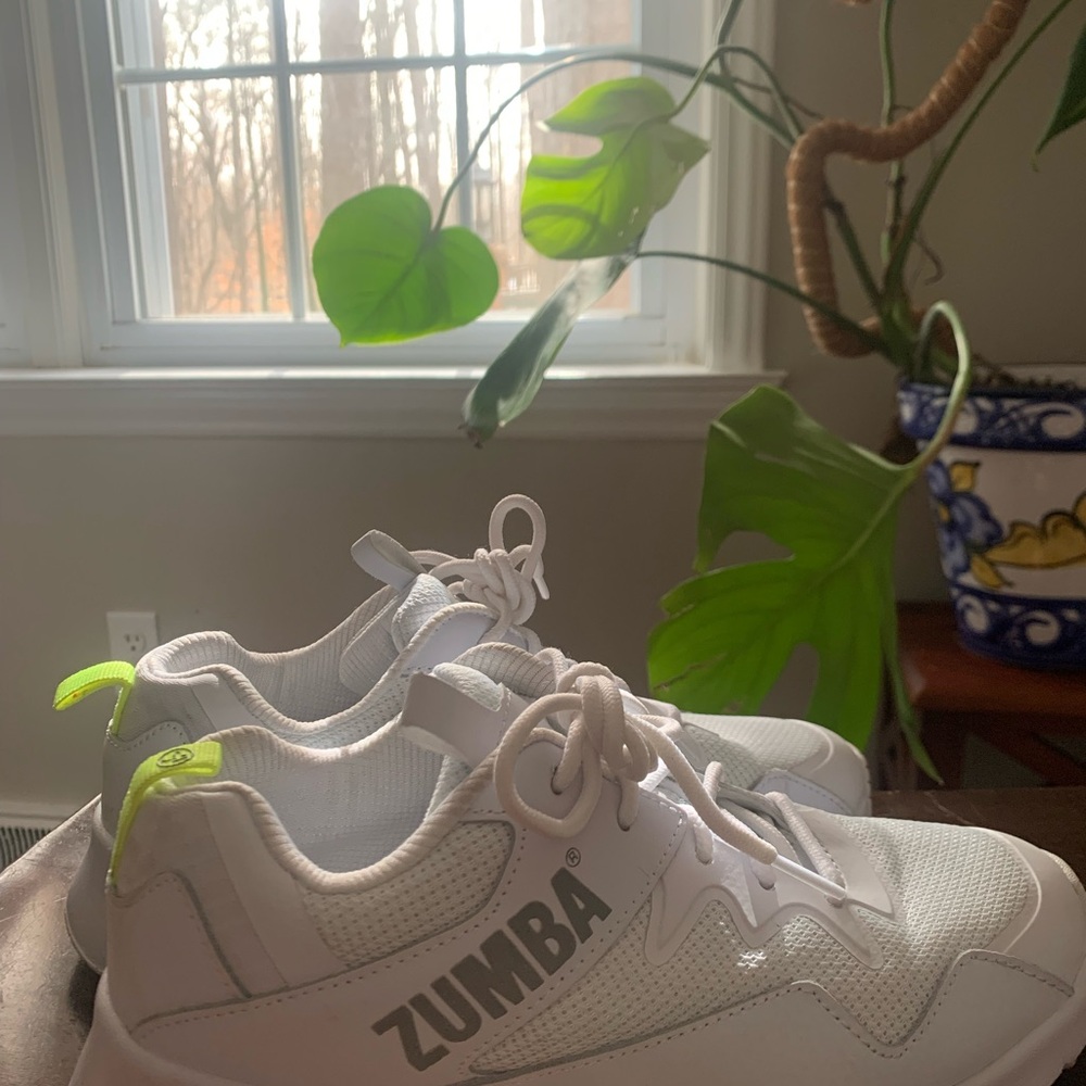 Zumba White Sneakers with Neon Accents